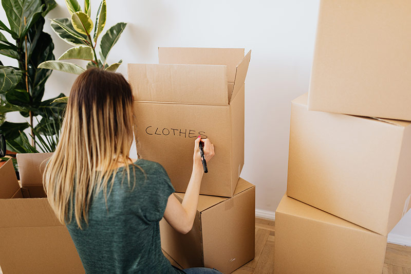 how to label boxes removals